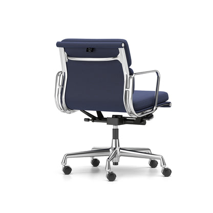 Soft Pad Work Chair EA 217 by Vitra - Chromed Aluminium / Cosy 2 Dark Blue