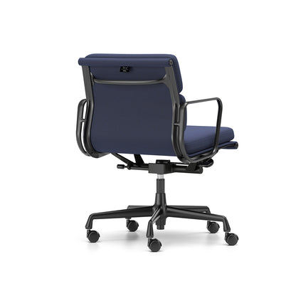 Soft Pad Work Chair EA 217 by Vitra - Black Aluminium / Cosy 2 Dark Blue