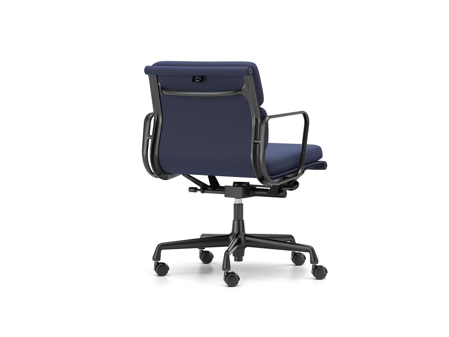 Soft Pad Work Chair EA 217 by Vitra - Black Aluminium / Cosy 2 Dark Blue