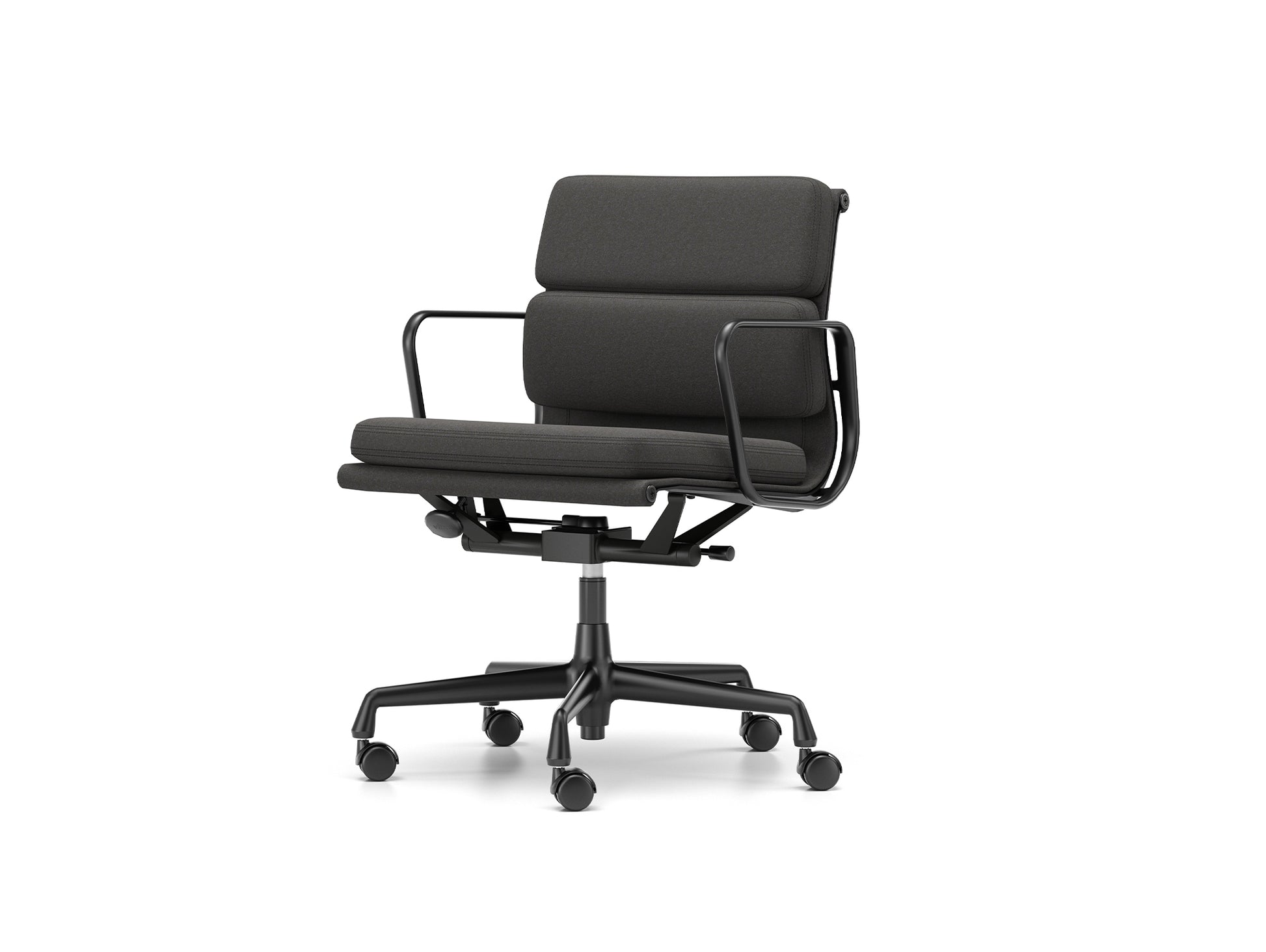 Soft Pad Work Chair EA 217 by Vitra - Black Aluminium / Cosy 2 Merino Black