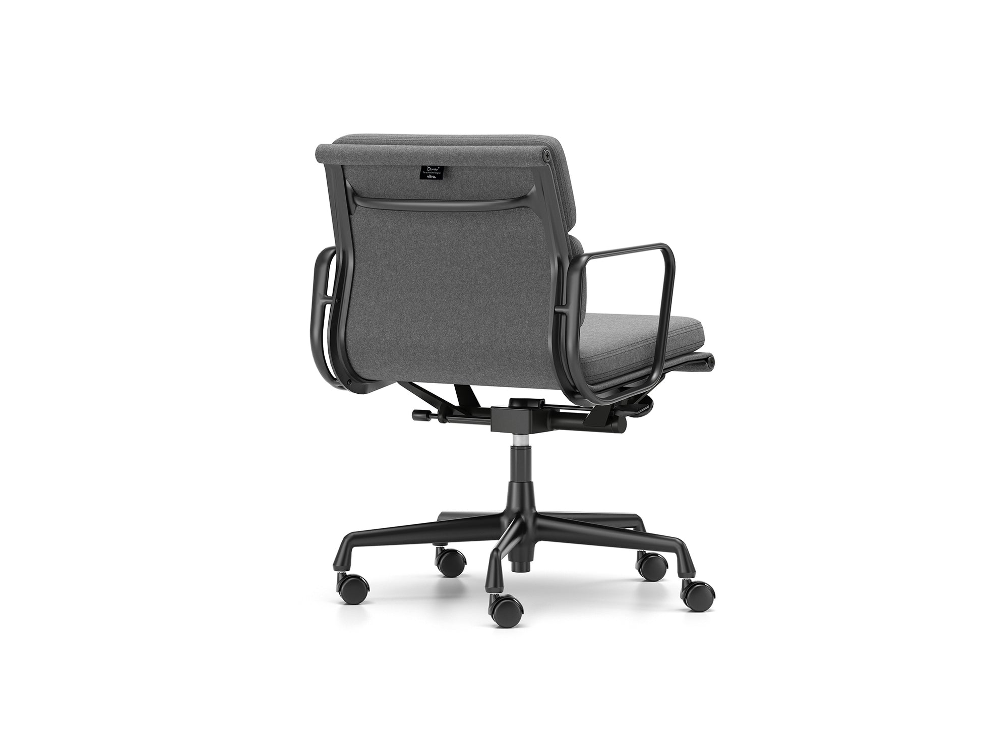 Soft Pad Work Chair EA 217 by Vitra - Black Aluminium / Cosy 2 Classic Grey