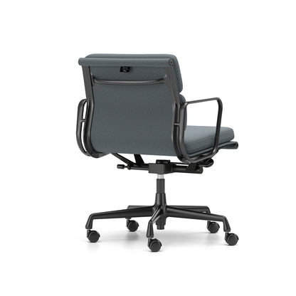 Soft Pad Work Chair EA 217 by Vitra - Black Aluminium / Laser RE Ice Blue Moor Brown