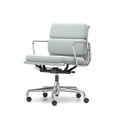 Soft Pad Work Chair EA 217 by Vitra - Chromed Aluminium / Laser RE Ice Blue Cream