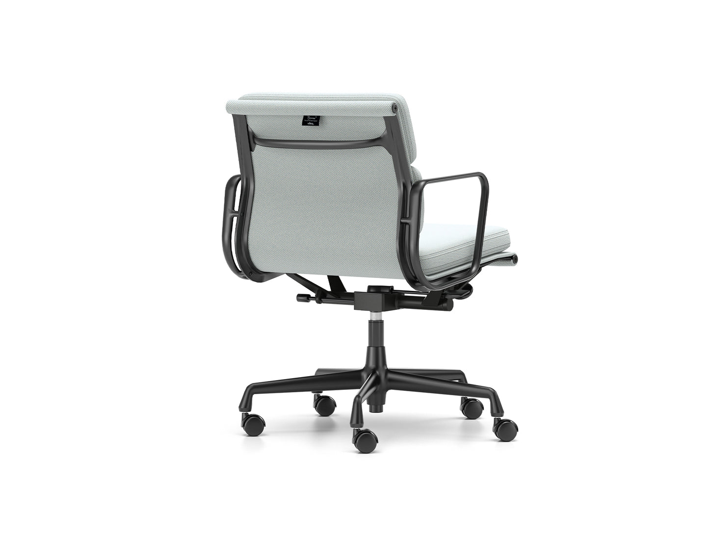 Soft Pad Work Chair EA 217 by Vitra - Black Aluminium / Laser RE Ice Blue Cream