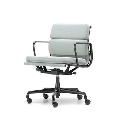 Soft Pad Work Chair EA 217 by Vitra - Black Aluminium / Laser RE Ice Blue Cream