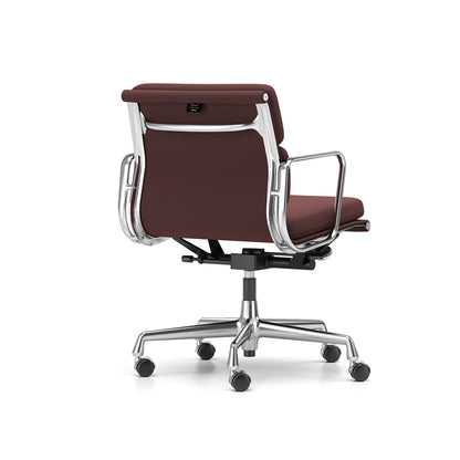 Soft Pad Work Chair EA 217 by Vitra - Chromed Aluminium / Laser RE Dark Red Black
