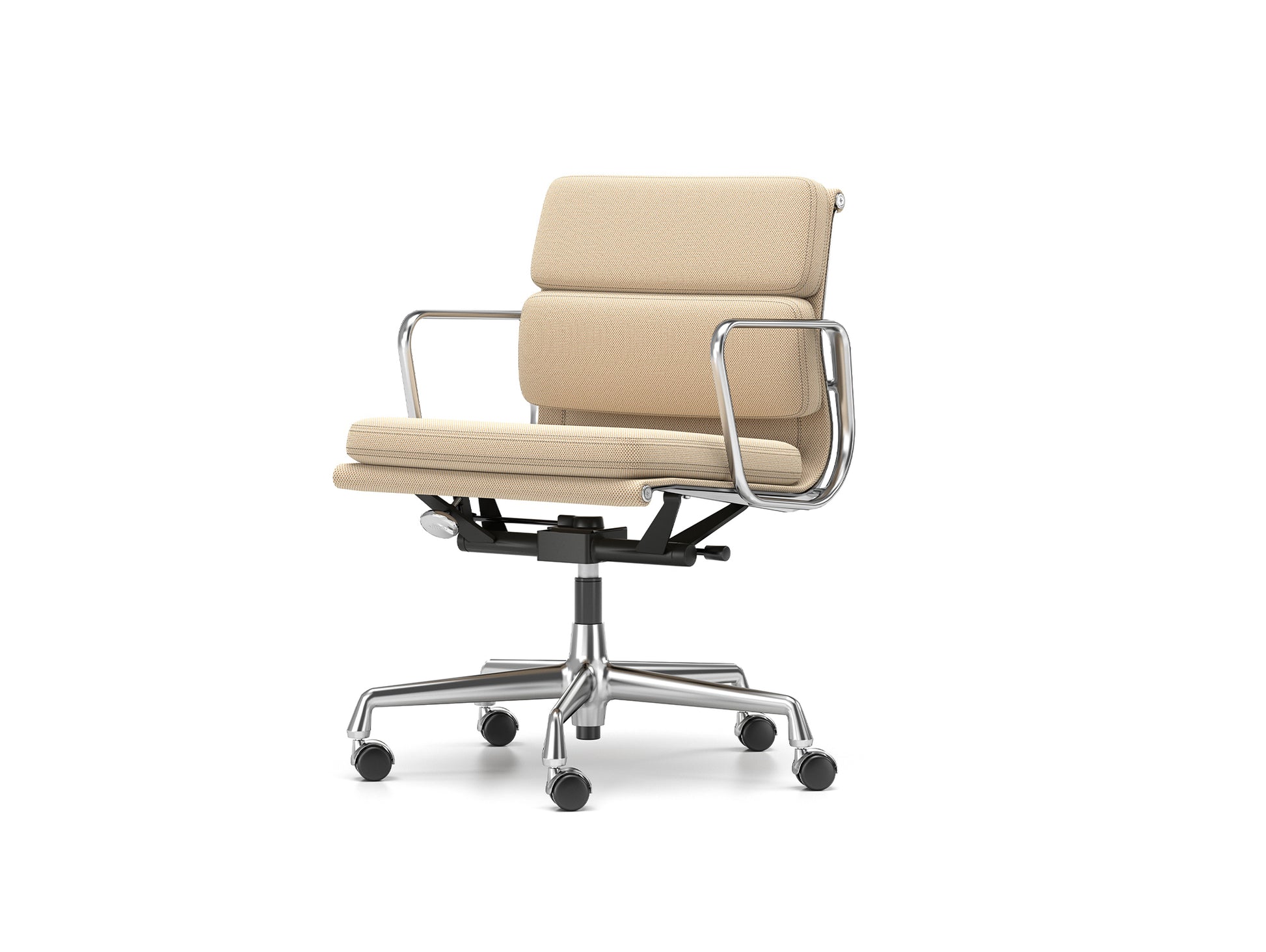 Soft Pad Work Chair EA 217 by Vitra - Chromed Aluminium / Laser RE Papyrus Cream