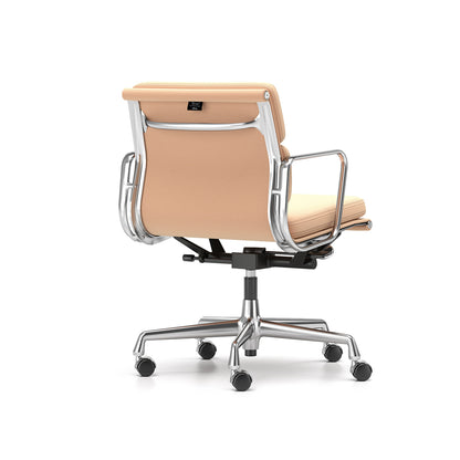 Soft Pad Work Chair EA 217 by Vitra - Chromed Aluminium / Track Pink Mustard