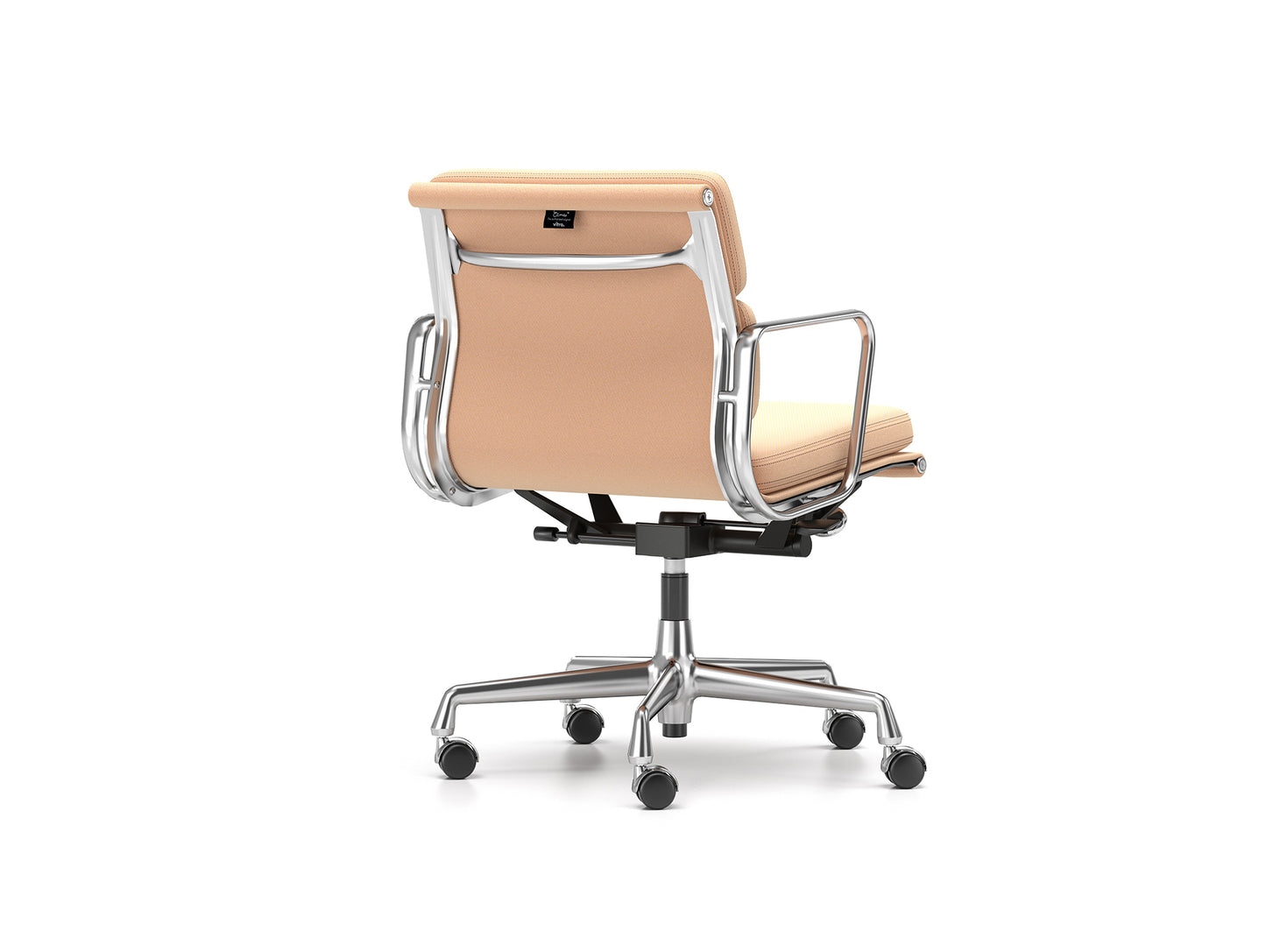 Soft Pad Work Chair EA 217 by Vitra - Chromed Aluminium / Track Pink Mustard