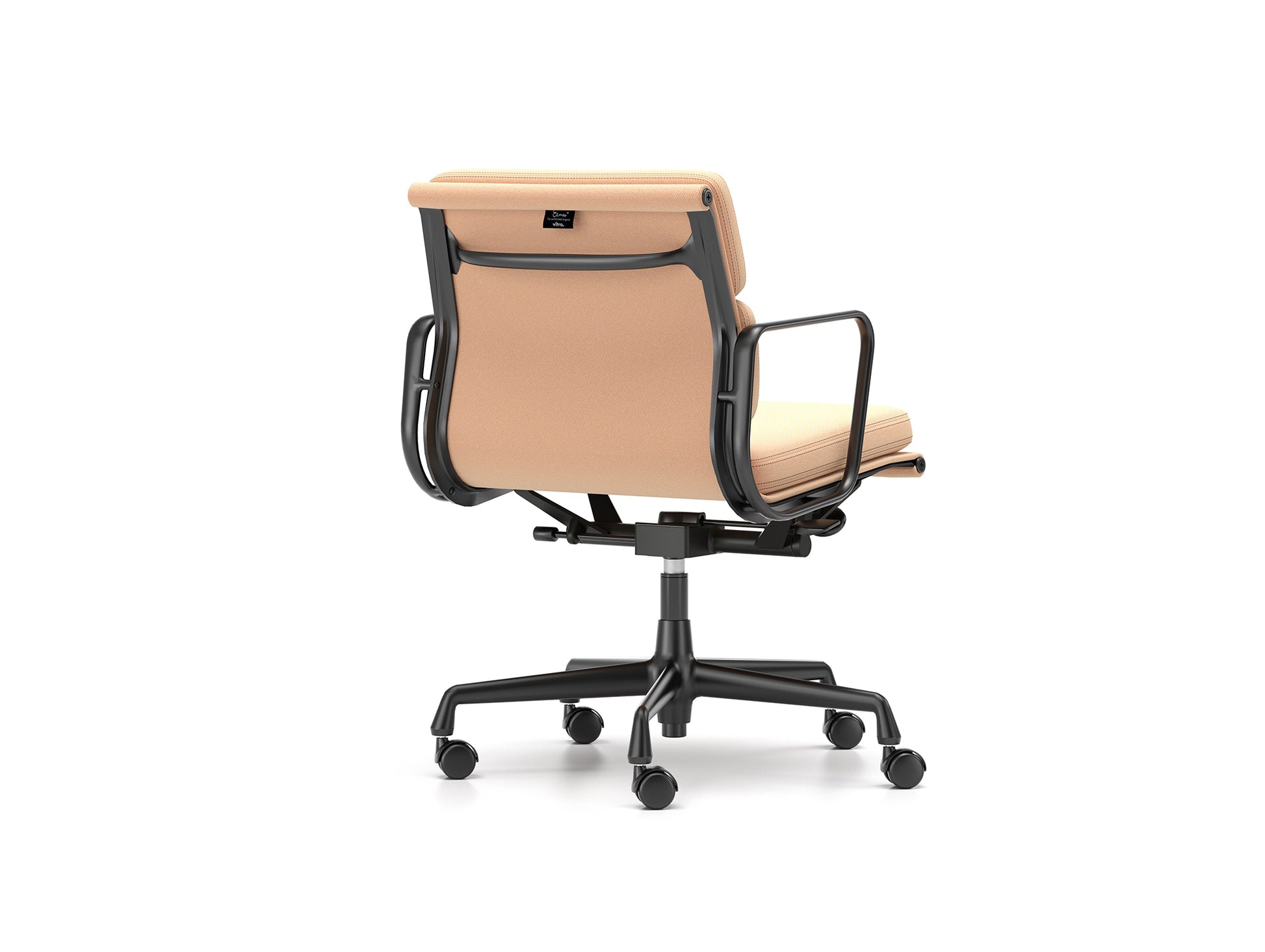 Soft Pad Work Chair EA 217 by Vitra - Black Aluminium / Track Pink Mustard