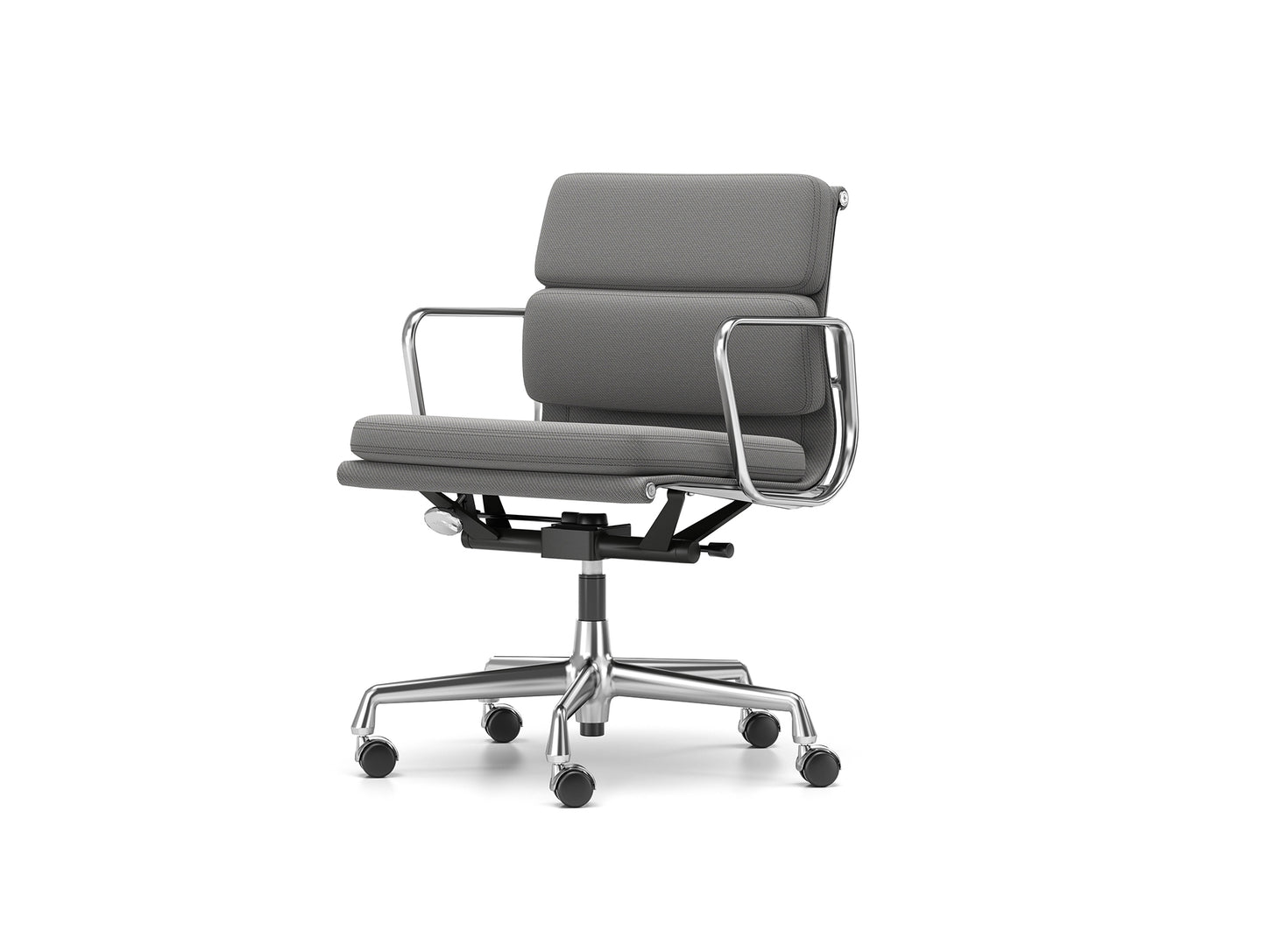 Soft Pad Work Chair EA 217 by Vitra - Chromed Aluminium / Track Mid Grey Iron Grey