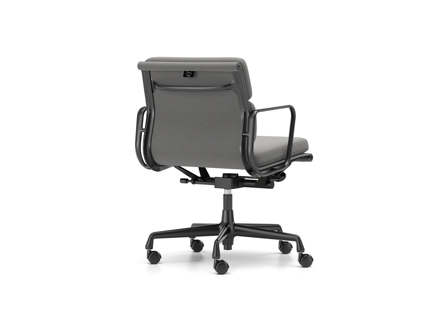 Soft Pad Work Chair EA 217 by Vitra - Black Aluminium / Track Mid Grey Iron Grey