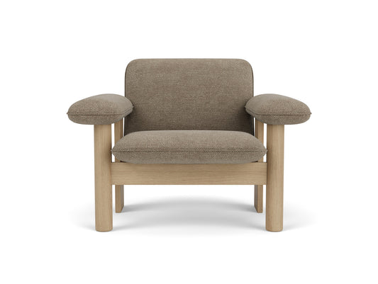 Brasilia Low Back Lounge Chair by Audo Copenhagen - Oiled Oak / UK Barnum Boucle 04