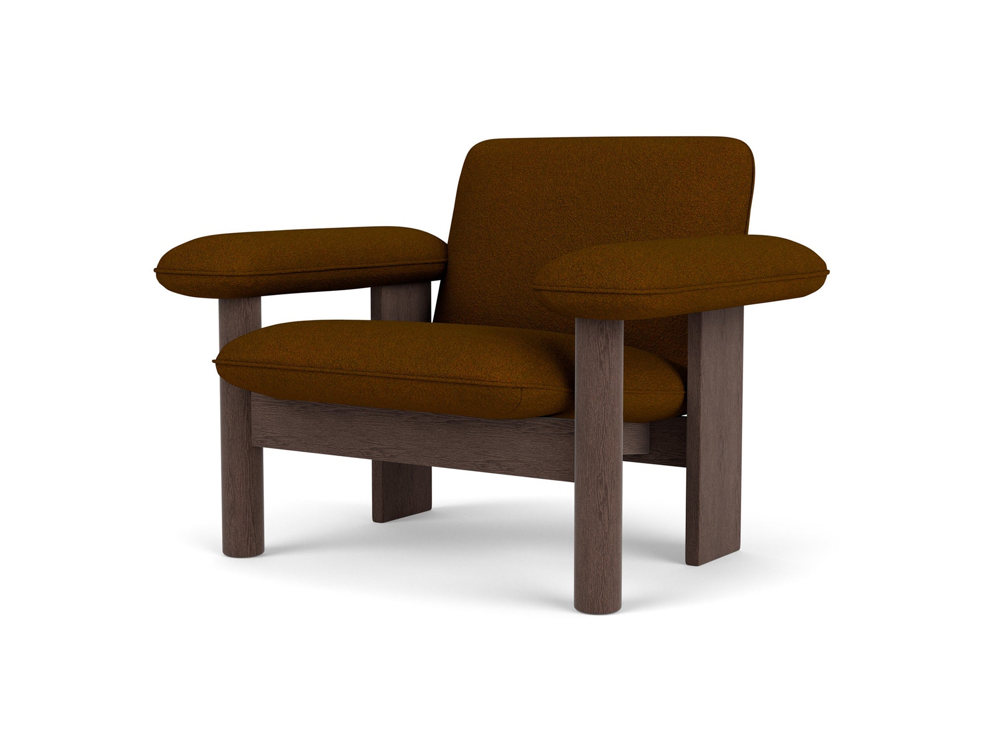 Brasilia Low Back Lounge Chair by Audo Copenhagen - Dark Stained Oak / Baru 450