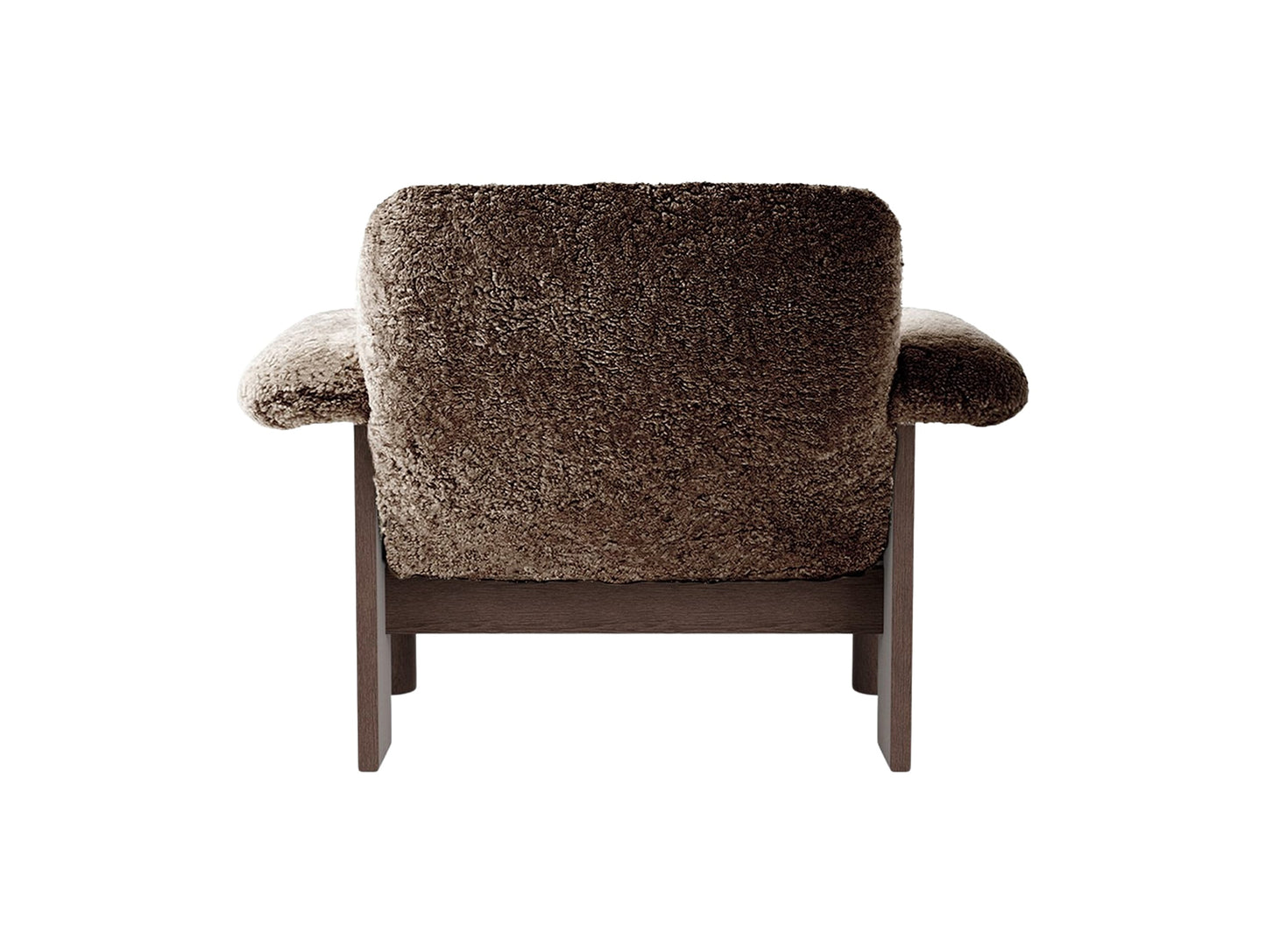 Brasilia Low Back Lounge Chair by Audo Copenhagen - Dark Stained Oak / Sheepskin Sahara