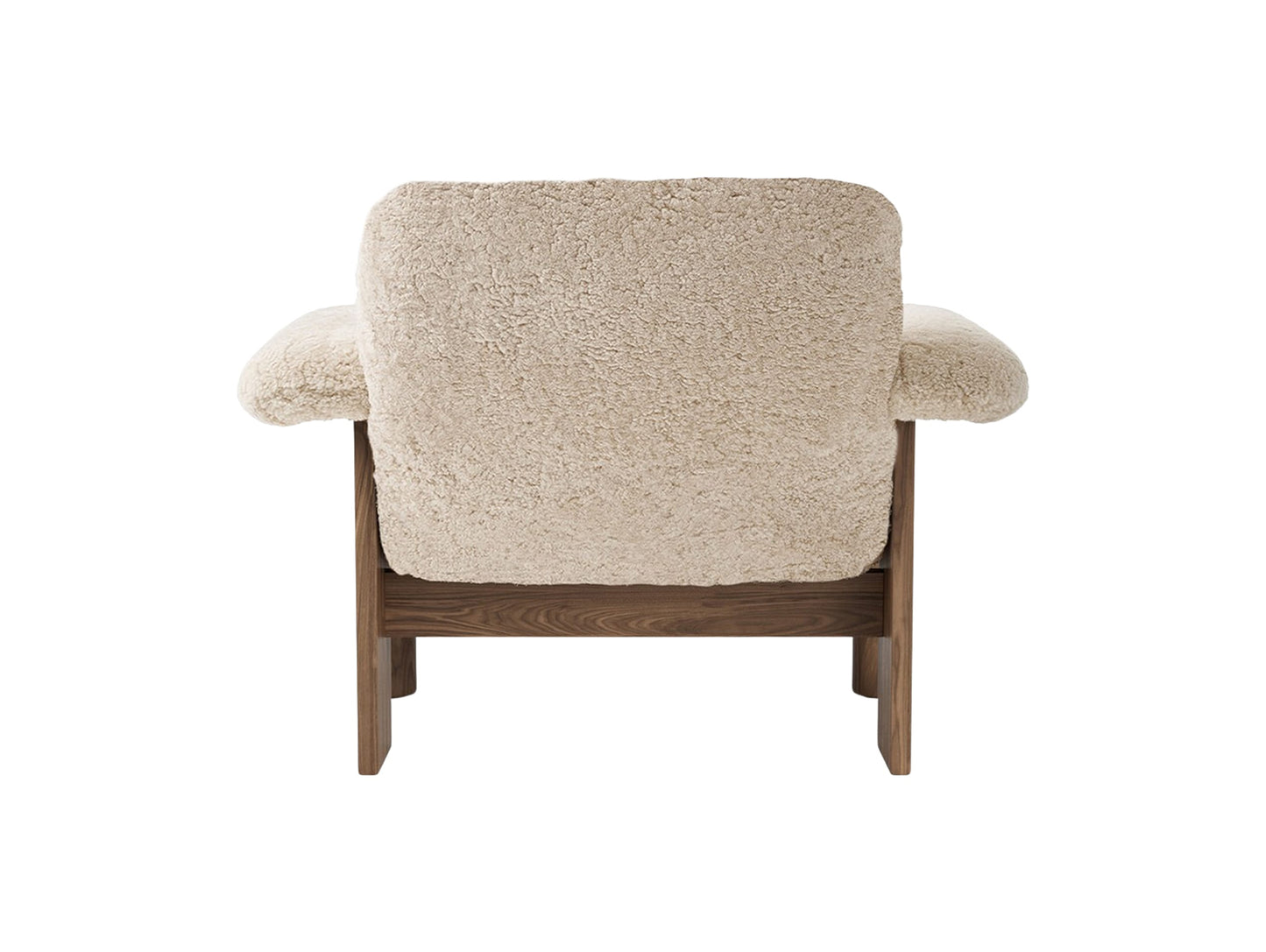 Brasilia Low Back Lounge Chair by Audo Copenhagen - Walnut / Sheepskin Nature