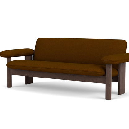 Brasilia 2-Seater Sofa by Audo Copenhagen - Dark Stained Oak Base / Baru 450