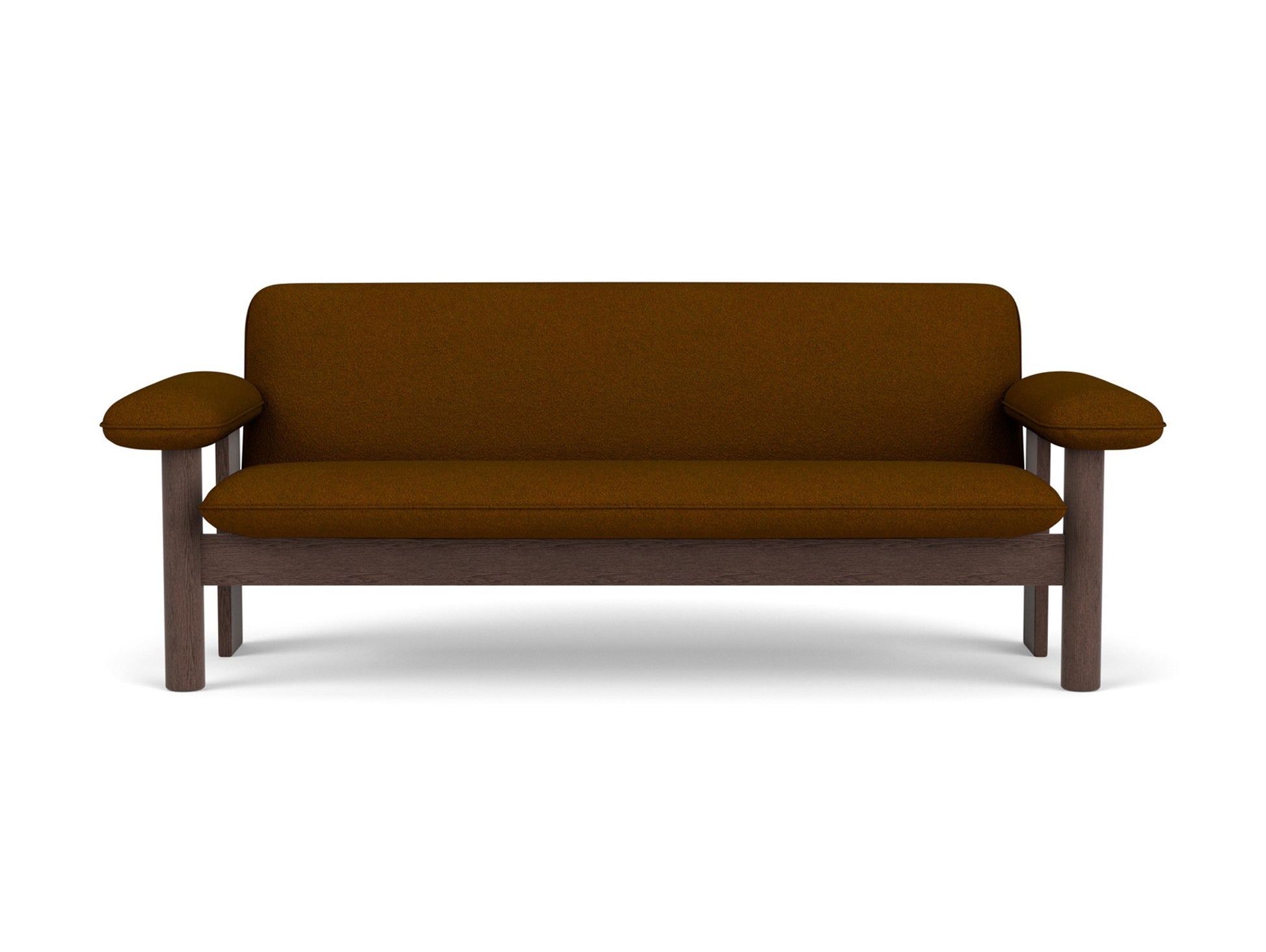 Brasilia 2-Seater Sofa by Audo Copenhagen - Dark Stained Oak Base / Baru 450