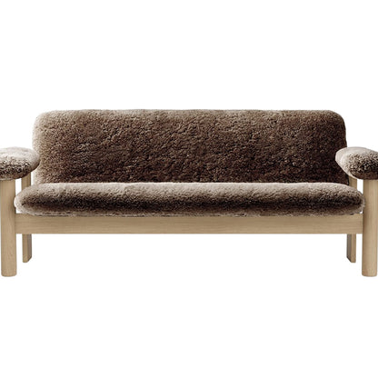 Brasilia 2-Seater Sofa by Audo Copenhagen - Oak Base / Sheepskin Root