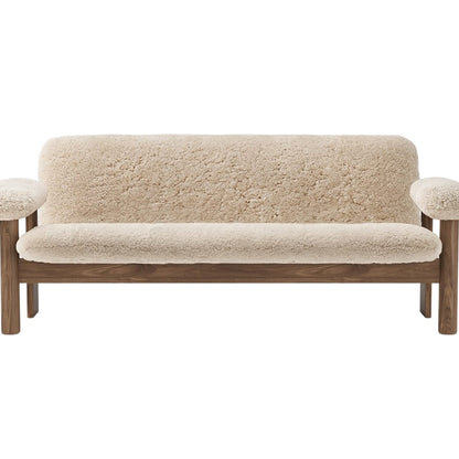 Brasilia 2-Seater Sofa by Audo Copenhagen - Walnut Base / Sheepskin Nature