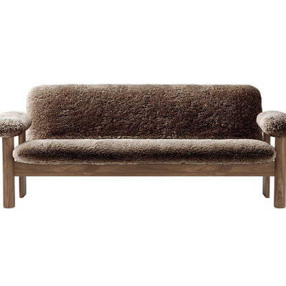 Brasilia 2-Seater Sofa by Audo Copenhagen - Walnut Base / Sheepskin Sahara