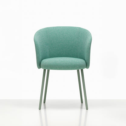 Mikado Mikado Armchair by Vitra - Mint Powder-Coated Aluminium / Dumet 27 Pale Blue Emerald (F80)