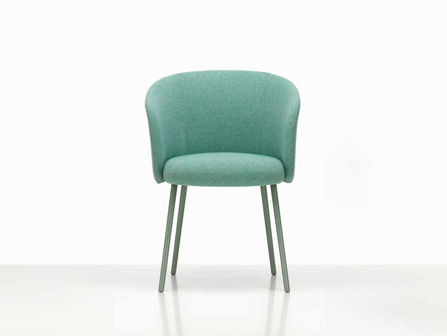 Mikado Mikado Armchair by Vitra - Mint Powder-Coated Aluminium / Dumet 27 Pale Blue Emerald (F80)