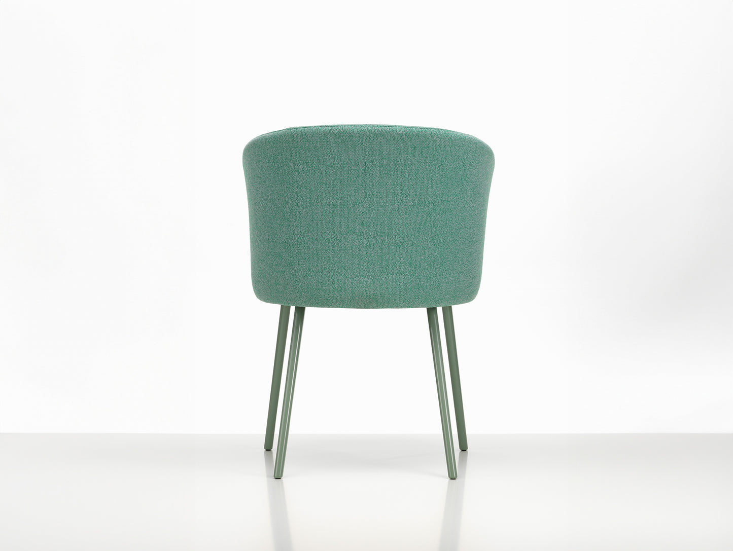 Mikado Mikado Armchair by Vitra - Mint Powder-Coated Aluminium / Dumet 27 Pale Blue Emerald (F80)