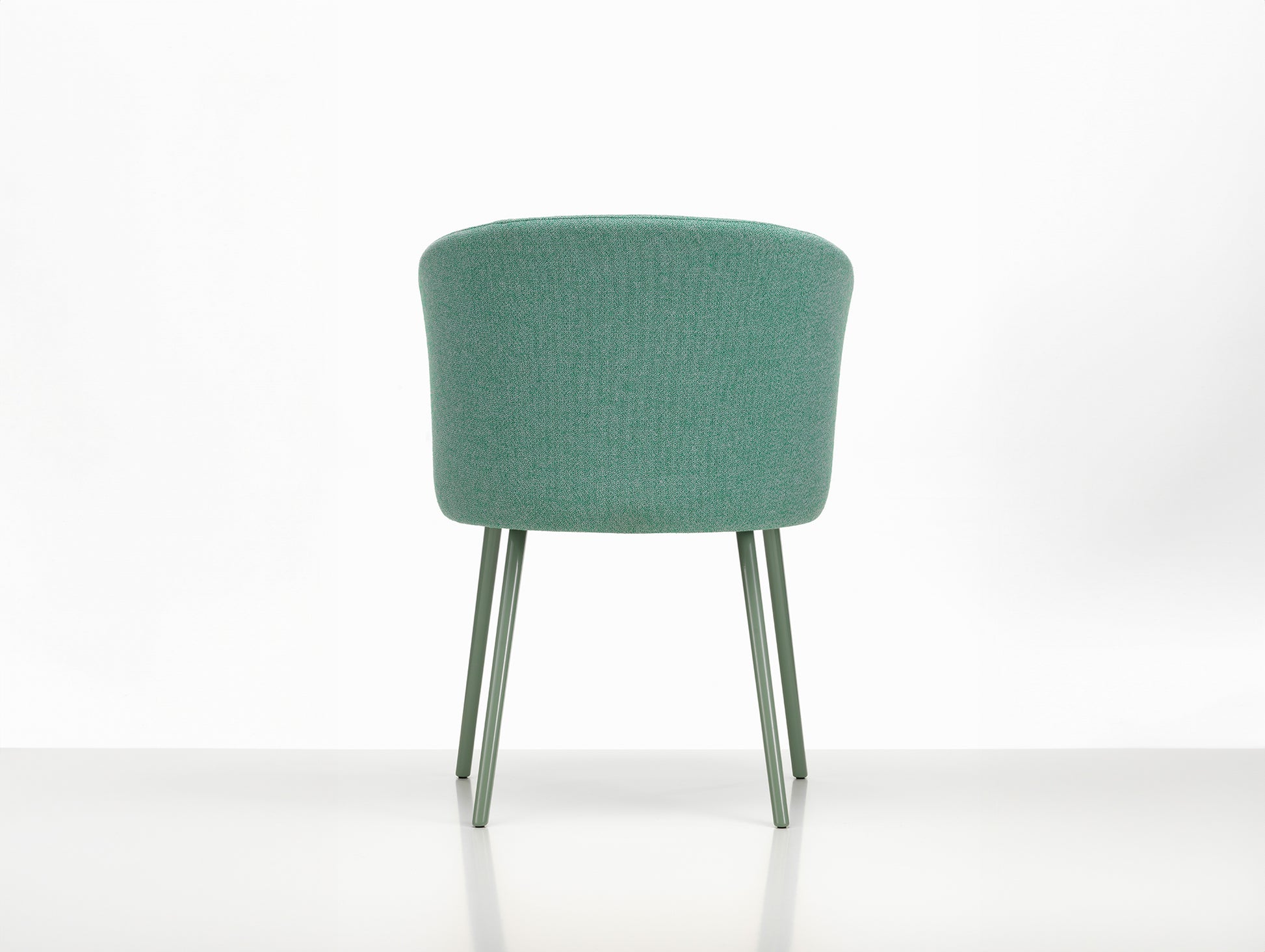 Mikado Mikado Armchair by Vitra - Mint Powder-Coated Aluminium / Dumet 27 Pale Blue Emerald (F80)