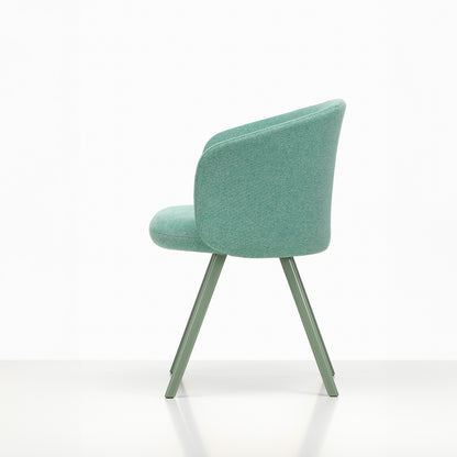 Mikado Mikado Armchair by Vitra - Mint Powder-Coated Aluminium / Dumet 27 Pale Blue Emerald (F80)