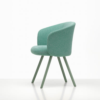 Mikado Mikado Armchair by Vitra - Mint Powder-Coated Aluminium / Dumet 27 Pale Blue Emerald (F80)