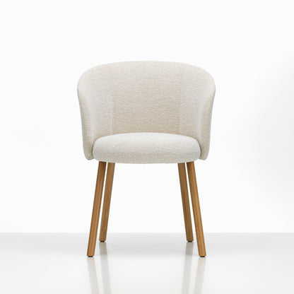 Mikado Mikado Armchair by Vitra - Natural Oak / Nubia 01 Ivory Pearl (F100)