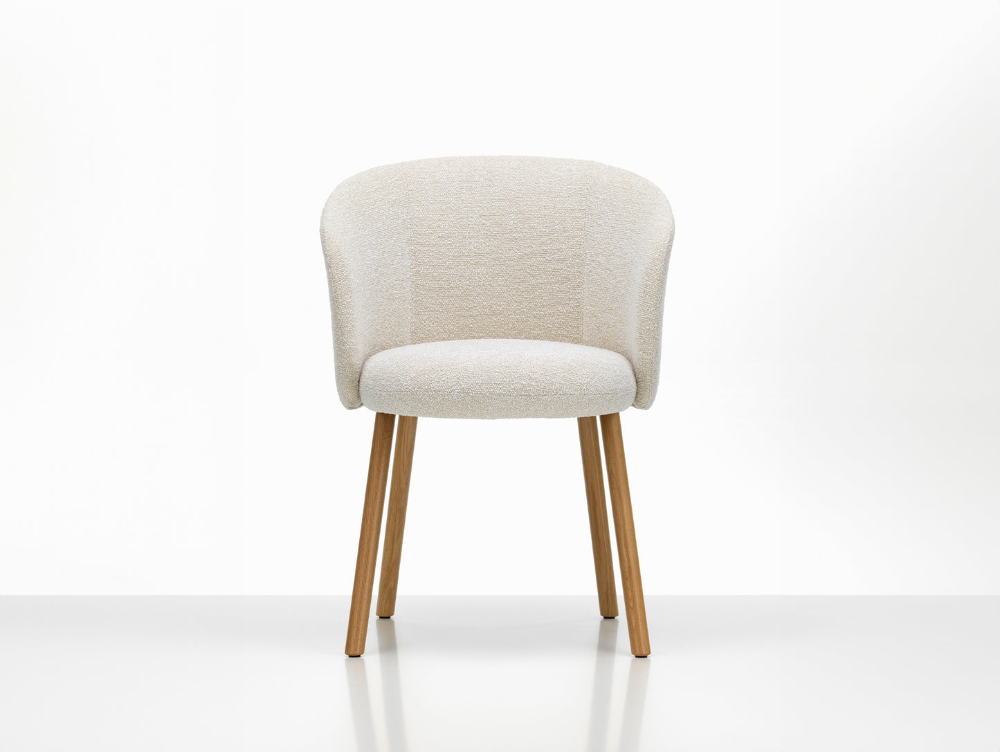 Mikado Mikado Armchair by Vitra - Natural Oak / Nubia 01 Ivory Pearl (F100)