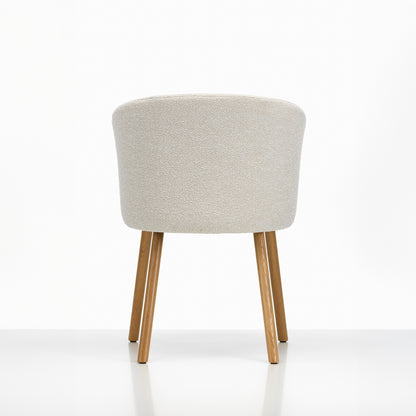 Mikado Mikado Armchair by Vitra - Natural Oak / Nubia 01 Ivory Pearl (F100)