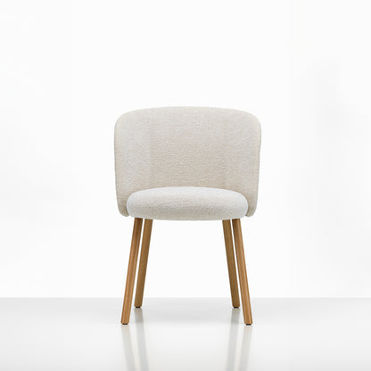 Mikado Side Chair by Vitra - Natural Oak / Nubia 01 Ivory Pearl (F100)