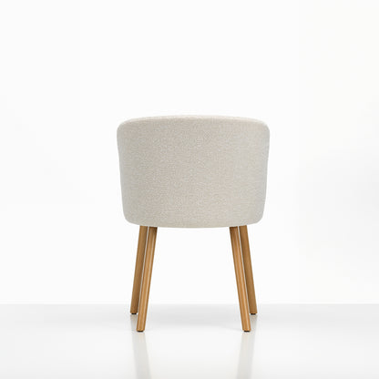 Mikado Side Chair by Vitra - Natural Oak / Nubia 01 Ivory Pearl (F100)