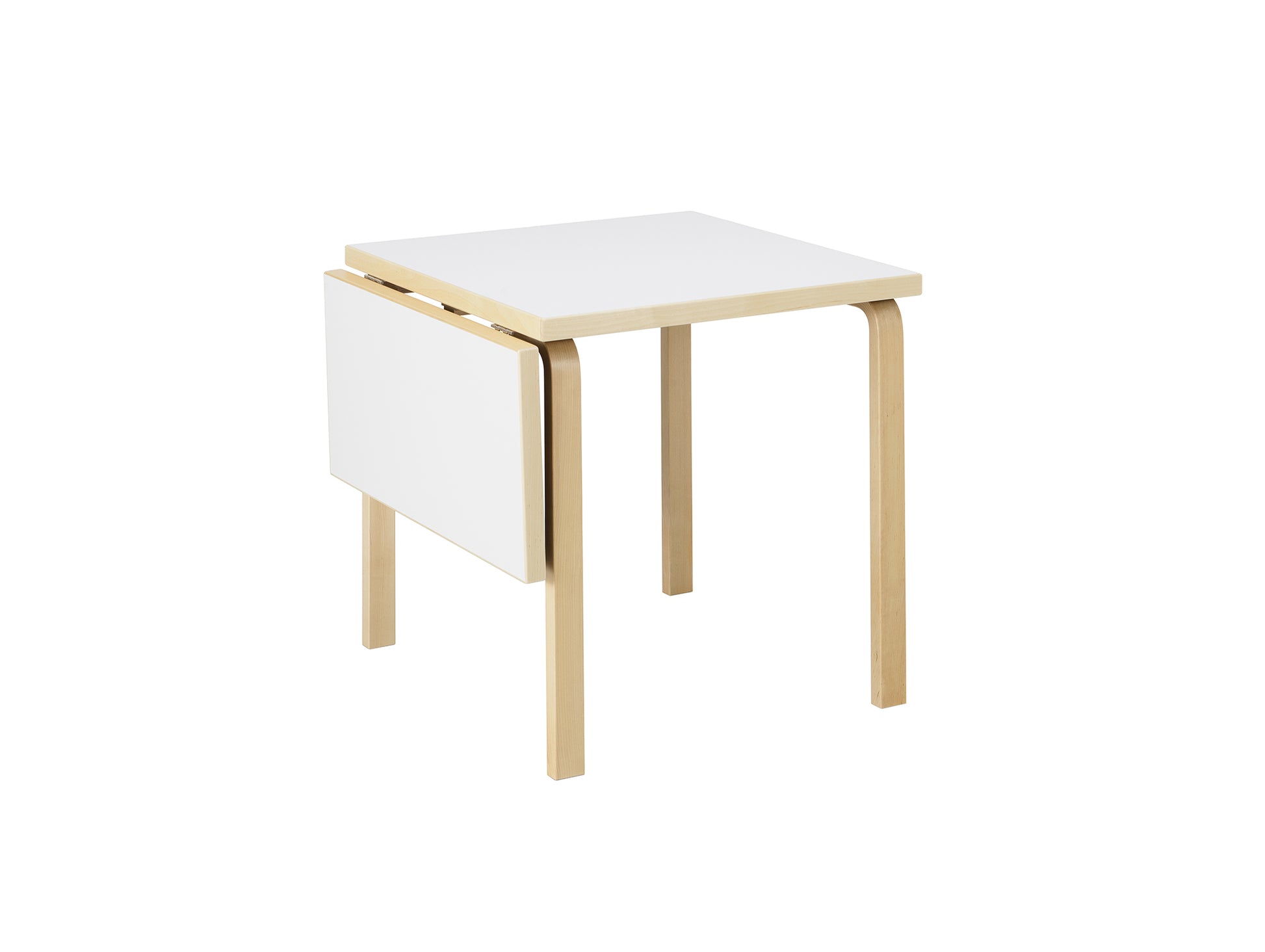 Aalto Table Foldable by Artek - Top: White HPL / Drop Leaf: White HPL