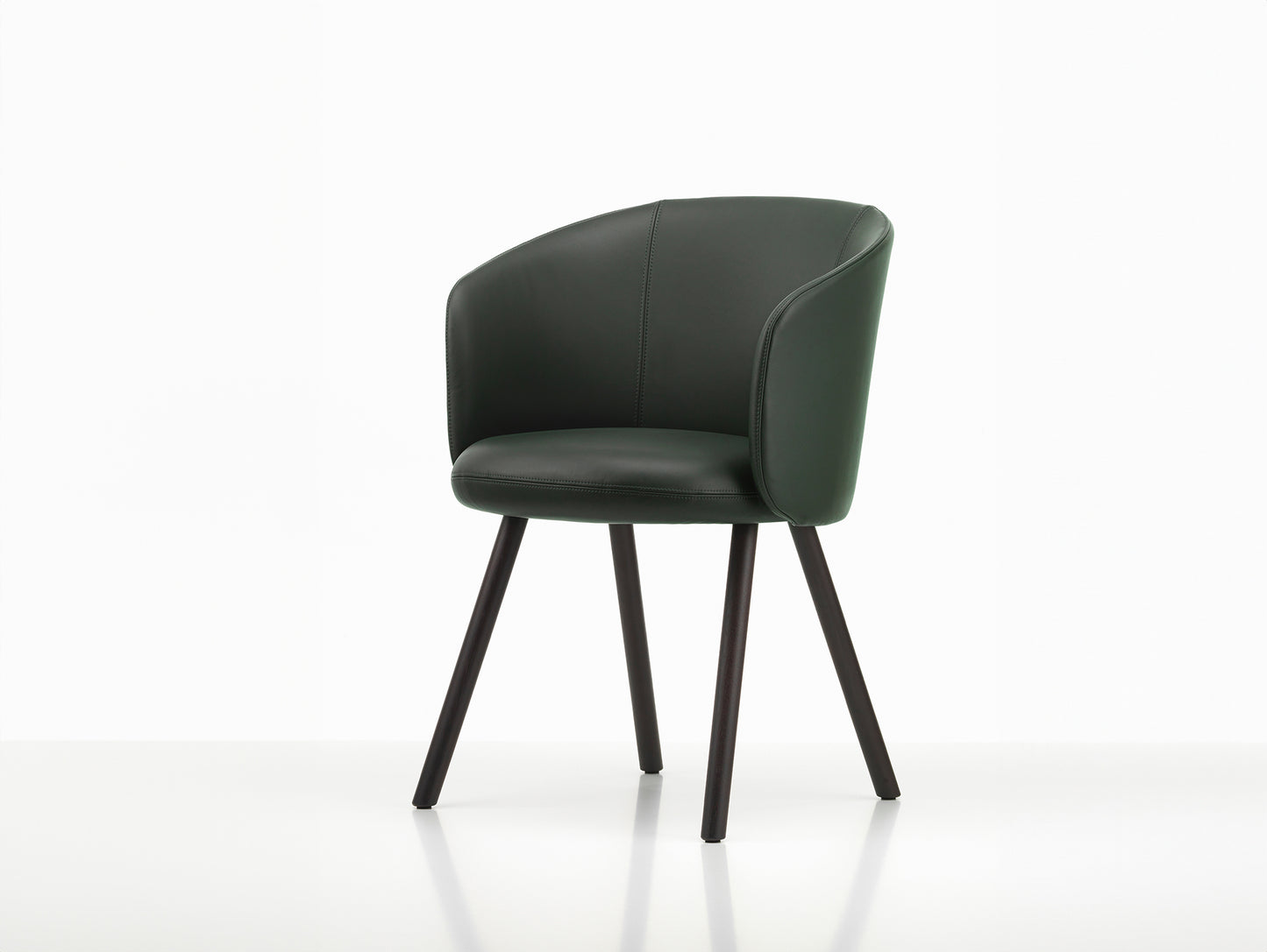 Mikado Mikado Armchair by Vitra - Dark Oak / Leather Premium F 59 Jade (L50)