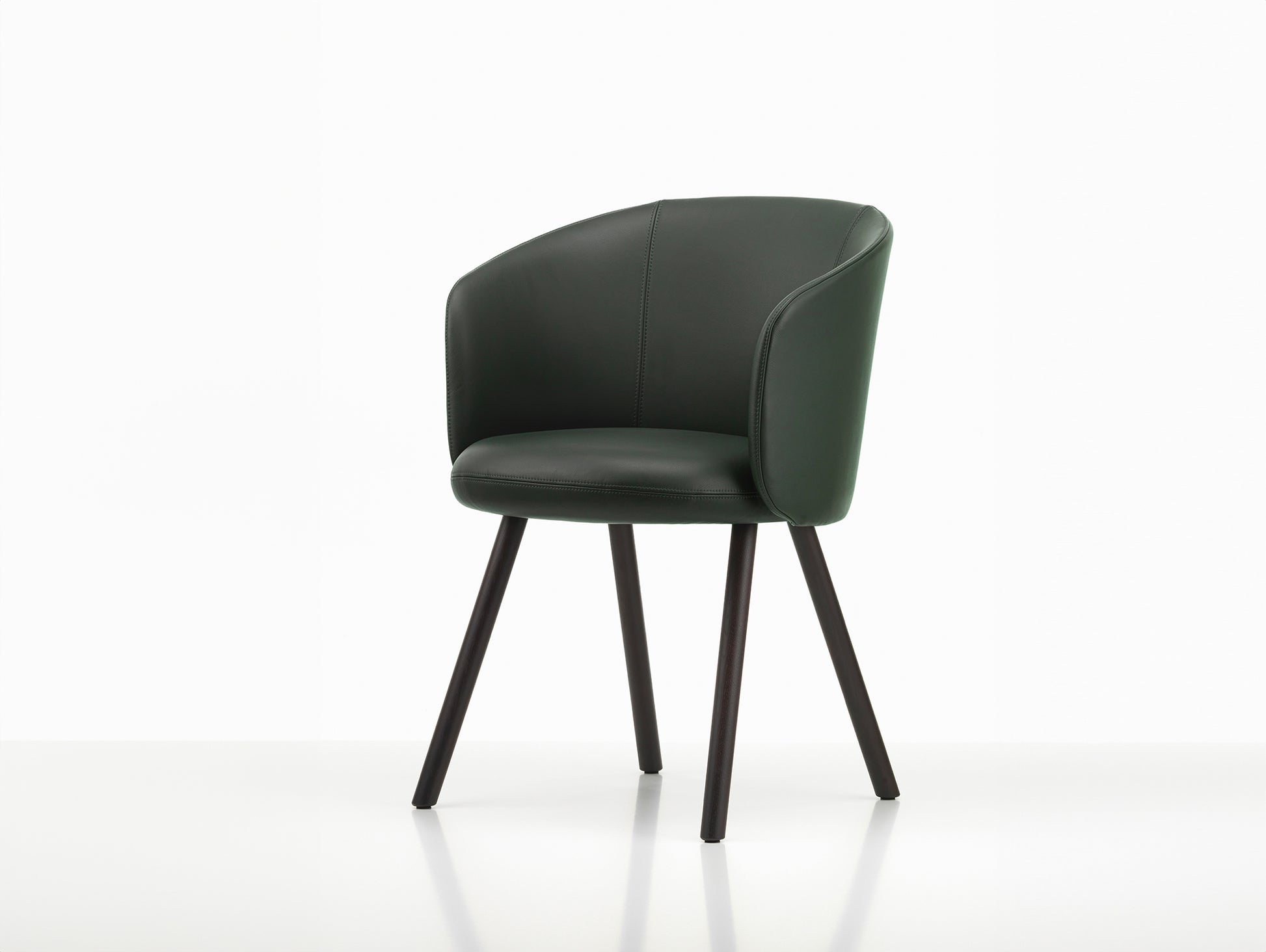 Mikado Mikado Armchair by Vitra - Dark Oak / Leather Premium F 59 Jade (L50)