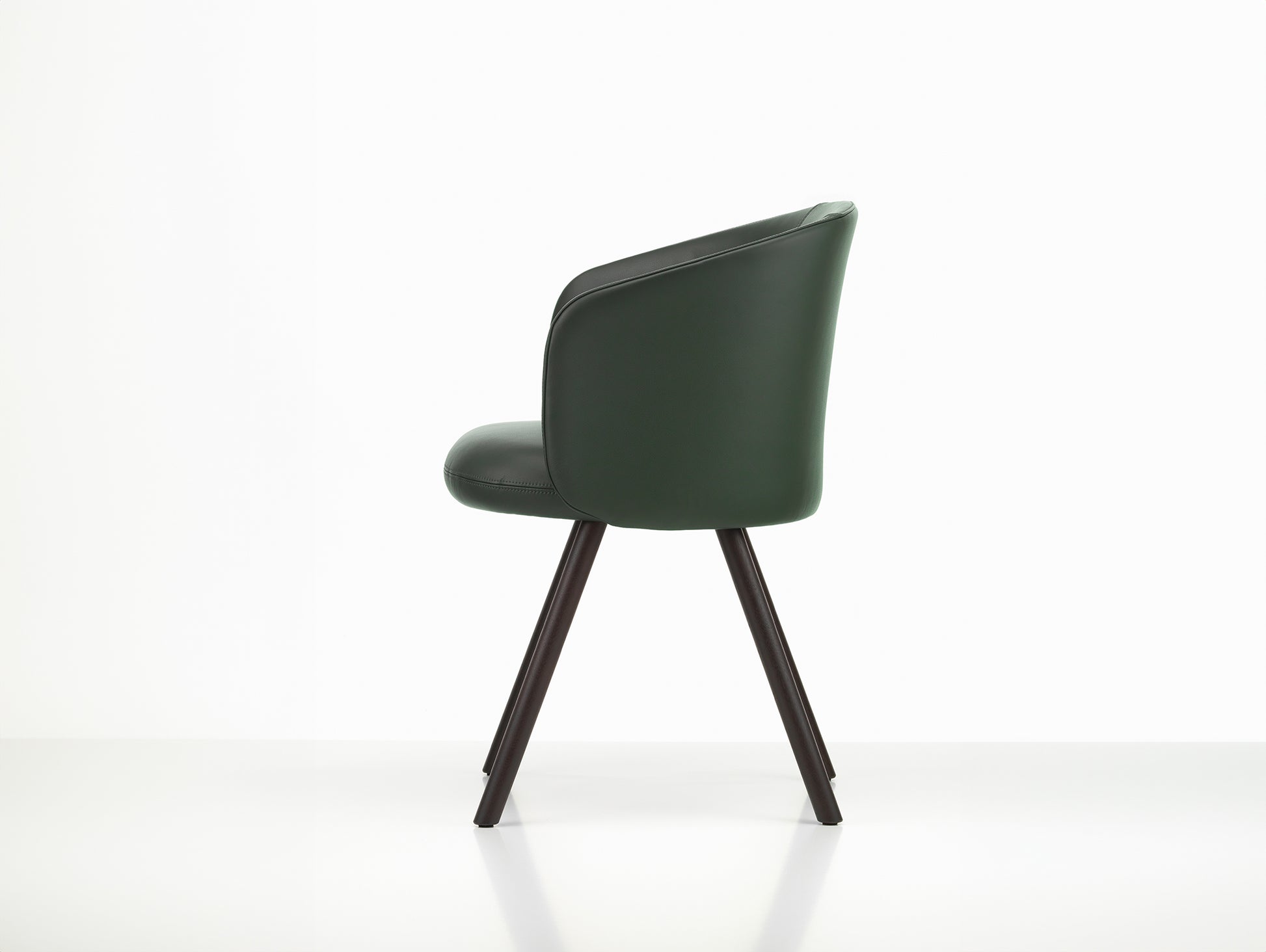 Mikado Mikado Armchair by Vitra - Dark Oak / Leather Premium F 59 Jade (L50)