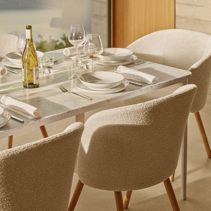 Mikado Mikado Armchair by Vitra - Natural Oak / Nubia 01 Ivory Pearl (F100)