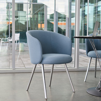 Mikado Mikado Armchair by Vitra - Polished Aluminium / Volo Ice Blue