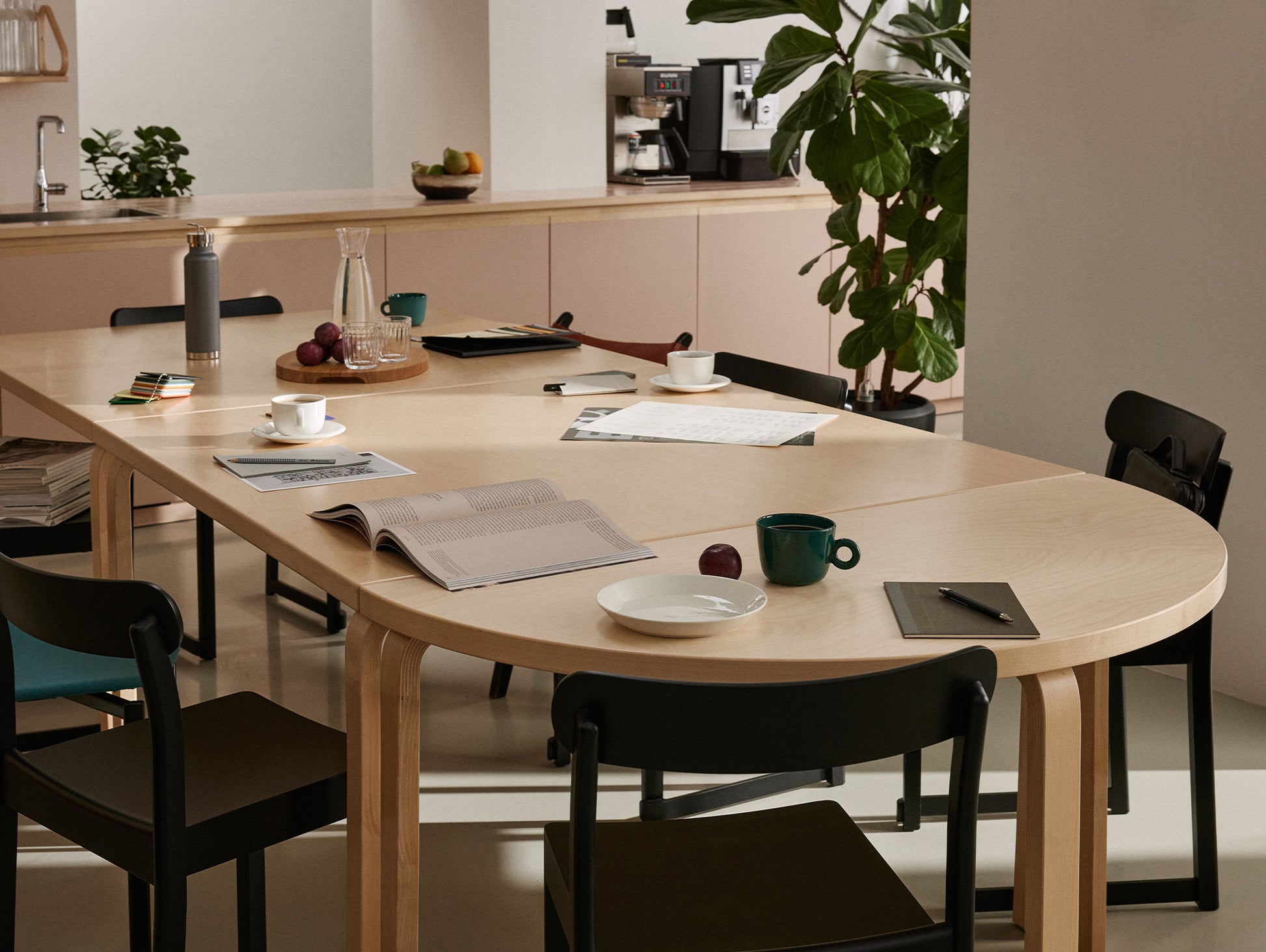 Aalto Table Half-Round by Artek