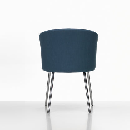 Mikado Mikado Armchair by Vitra - Polished Aluminium / Volo 10 Indigo (F60)