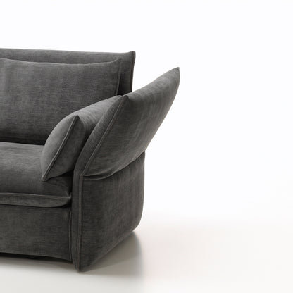 Mariposa 2.5-Seater Sofa by Vitra - Iroko 2 08 Dark Grey (F80)
