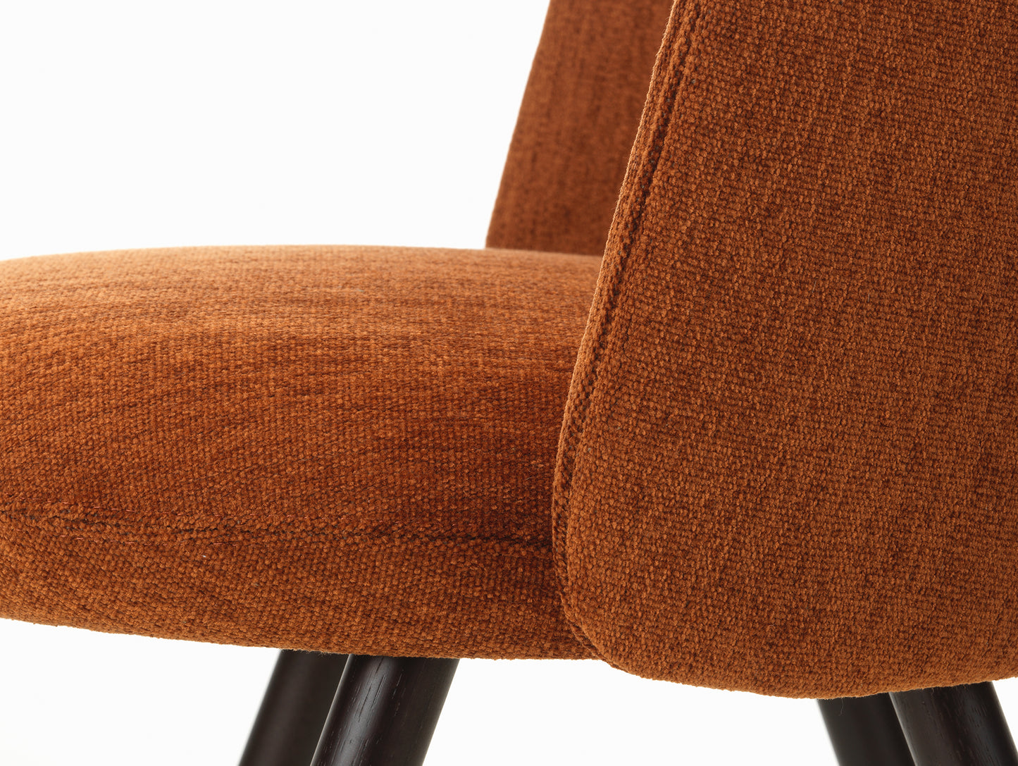 Mikado Side Chair by Vitra - Dark stained solid oak / Iroko 2 15 Cognac (F80)