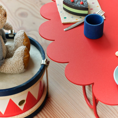 Flower Table by Vitra - Small / Red Powder-Coated Steel