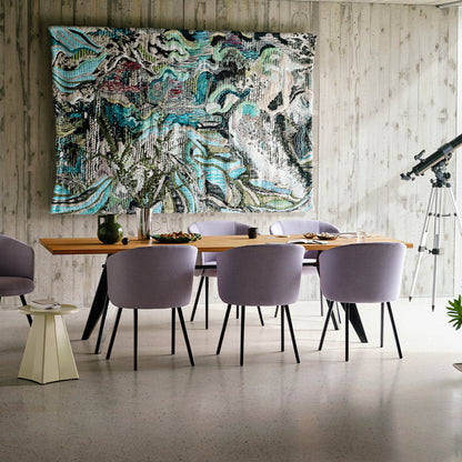EM Table (Solid Oak Tabletop) by Vitra - Solid Oak / Deep Black Base