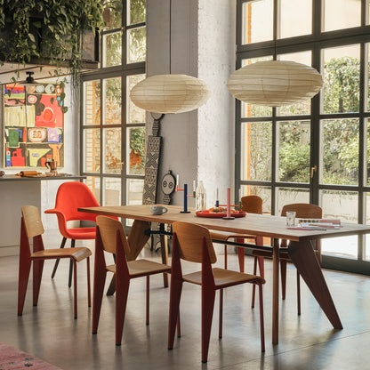 Standard Chair by Vitra - Clear Lacquered Oak / Japanese Red