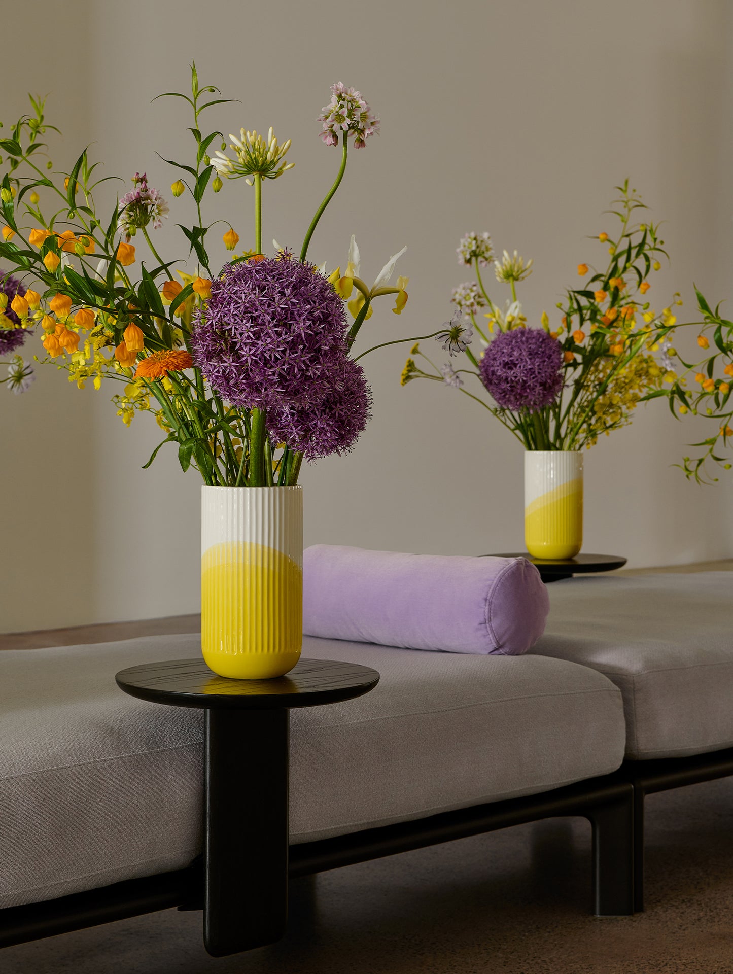 Herringbone Vessels by Vitra - Yellow Ribbed Vase